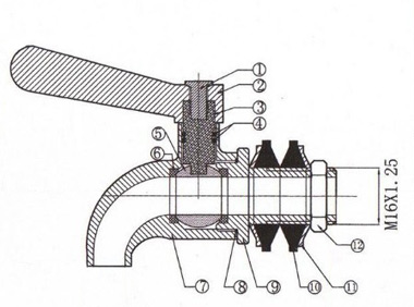 Кран пробовідбірник HR35