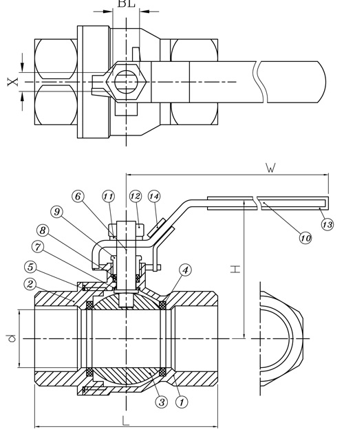 Кран кульовий IT-208